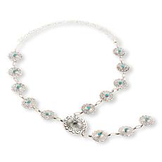 Chaco Canyon Sleeping Beauty Turquoise Lariat Necklace