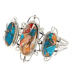 Chaco Canyon Sterling Silver 3-Stone Cuff