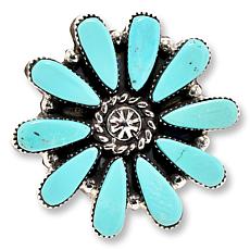 Chaco Canyon Sterling Silver Campitos Turquoise Cluster Ring