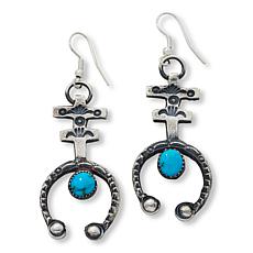 Chaco Canyon Sterling Silver Sleeping Beauty Turquoise Naja Earrings