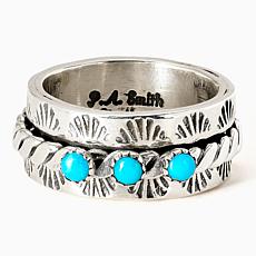 Chaco Canyon Sterling Silver Sleeping Beauty Turquoise Spinner Ring