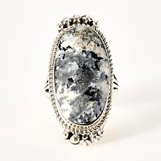 Chaco Canyon Sterling Silver White Buffalo Stone Oval Ring
