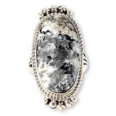 Chaco Canyon Sterling Silver White Buffalo Stone Oval Ring