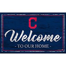 Cleveland Indians Team Color Welcome Sign - 11x19"