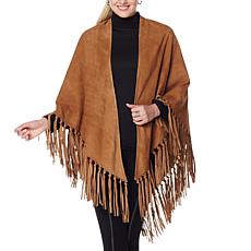 Clever Carriage Hamptons Handcrafted Suede Wrap with Tassels