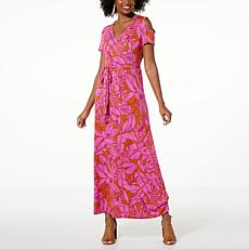 Colleen Lopez Cold-Shoulder Maxi Dress