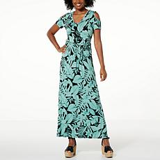 Colleen Lopez Cold-Shoulder Maxi Dress