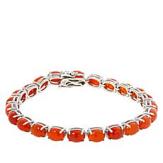 Colleen Lopez Fire Opal Sterling Silver Tennis Bracelet