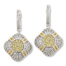 Colleen Lopez Gemstone and White Zircon Pavé Drop Earrings 