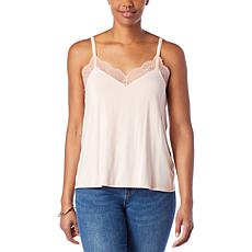 Colleen Lopez Jersey Knit Cami with Lace Trim