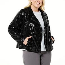 Colleen Lopez Luxe Sequin Moto Jacket