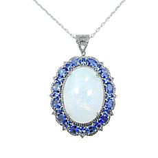 Colleen Lopez Opal, Tanzanite and Champagne Diamond Pendant with Chain