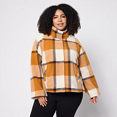 Colleen Lopez Plaid Fleece Barn Jacket