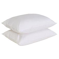 Concierge Collection 2-Pack Nano Feather Cotton Face Pillows Jumbo