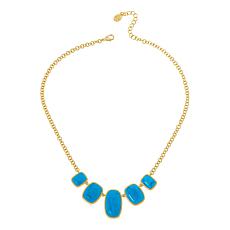 Connie Craig Carroll Jewelry Bristol Blue Magnesite Station Necklace