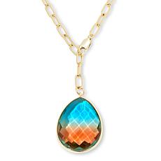 Connie Craig Carroll Jewelry Ellery Quartz Doublet Drop Necklacee