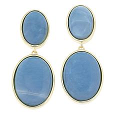 Connie Craig Carroll Jewelry Harper Oval Gemstone Double Drop Earrings