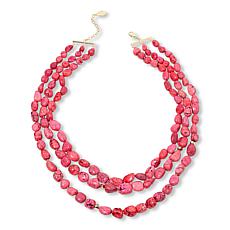 Connie Craig Carroll Jewelry Isabella Gemstone Nugget 3-Layer Necklace