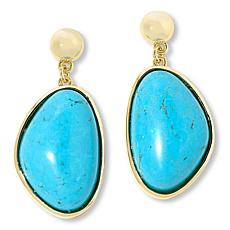 Connie Craig Carroll Jewelry Lulu Gemstone Freeform Drop Earrings