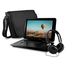 Core Innovations 14.1in. Portable DVD Player, Headphones, Case - Black