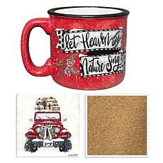 Courtside Market Let Heaven and Nature Sing Mug and Coaster Set
