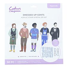 Crafter's Companion Dressed Up Gents Stamp & Die Set
