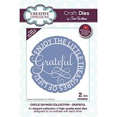 Creative Expressions Sue Wilson Circle Sayings Grateful Craft Die