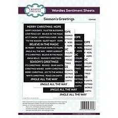 Creative Expressions Wordies Sentiment Sheets Season's Greetings