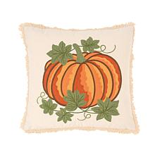 Crewelwork Pumpkin Pillow