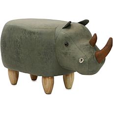 Critter Sitters 14" Plush Animal Ottoman - Rhinoceros