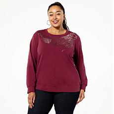 Curations x Debbie Denmon Embellished French Terry Sweatshirt