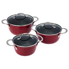 Curtis Stone 6-piece Dura-Pan+ Nesting Saucepan Set