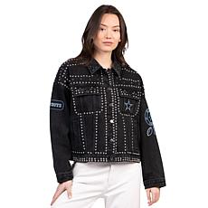 Dallas Cowboys Officially Licensed NFL Women's Denim Studded Jacket