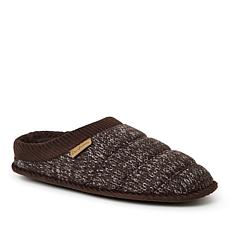 Dearfoams Men's Asher Quilted Marled Knit Clog Slipper