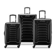 Delsey Paris Jeep JHOO4C 3-Piece Expandable Hardside Luggage Set