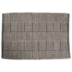 Design Imports 2' x 3' Reversible Squares Recycled Yarn Rug