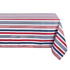 Design Imports 60" x 120" Patriotic Stripe Outdoor Tablecloth