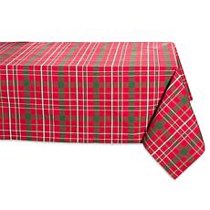 Design Imports Tartan Holiday Plaid Tablecloth - 52" x 52"
