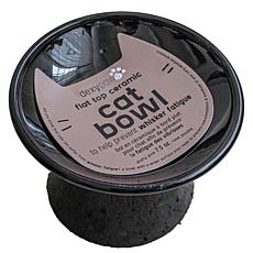 DexyPaws Flat Top Ceramic Cat Bowl - Black