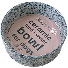 DexyPaws Salt & Pepper Ceramic Dog Bowl 26oz