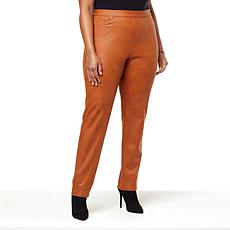 DG2 by Diane Gilman Coated Knit Pull-On Slim Pant