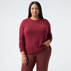 DG2 by Diane Gilman Cuffed Raglan Sleeve Top