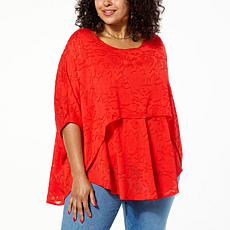 DG2 by Diane Gilman Jacquard Double Layer Top