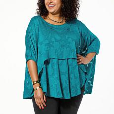 DG2 by Diane Gilman Jacquard Double Layer Top
