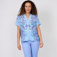 DG2 by
Diane Gilman SoftEase Curved Hem Mock-Neck Sweater Tunic