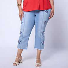 DG2 by Diane Legacy Stretch Front Seam Americana Straight Cropped Jean