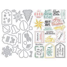 Diamond Press Christmas Shapes Stamp and Die Kit