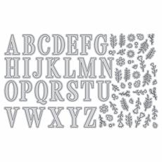 Diamond Press Flower Alphabet Die Kit
