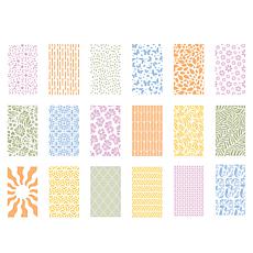 Diamond Press Pattern Stencils Set of 18