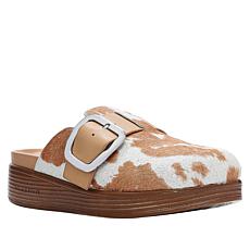 Donald J. Pliner Fiona Printed Haircalf Leather Buckled Mule